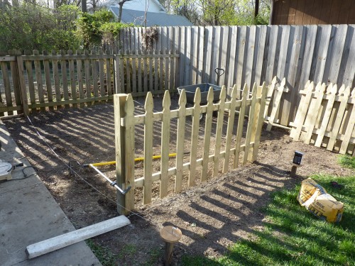 Easter Garden 2010-04-04 (9) We installed a fence to keep out dogs and provide a visual separation
