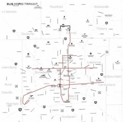 BRT (Bus Rapid Transit) Proposed Routes (click to enlarge)
