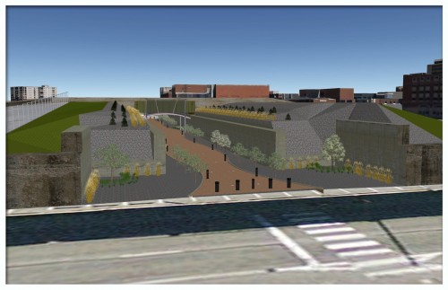 Merrill St Rendering (image source: Indianapolis DPW)