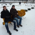 Seats from Bush Stadium now reused as a bus stop