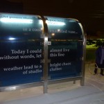 New bus canopy along Cultural Trail in Fountain Square