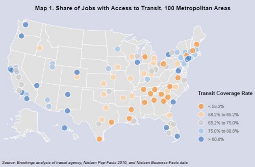Transit Coverage Map (image credit: Brookings Institute)