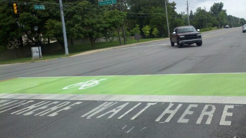 71st Street Bike Box - Now Painted (image credit: Indy DPW)