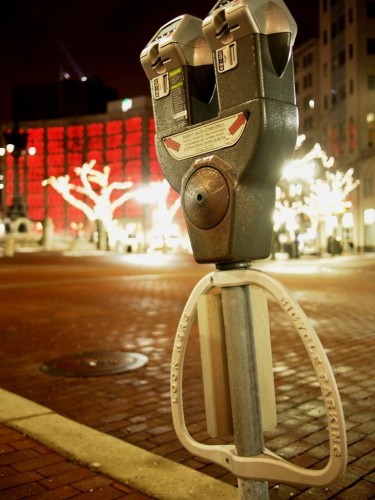 This clever addition to the old meter means I never look for parking near the Circle anymore
