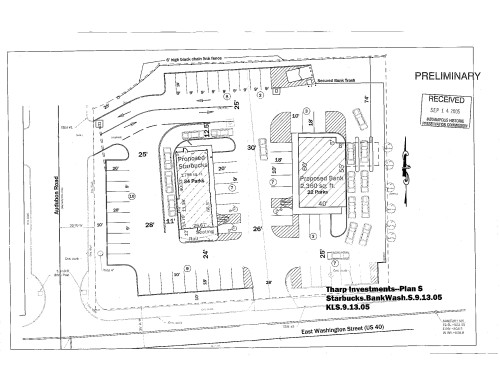 Original proposal for Starbucks and bank development in Irvington